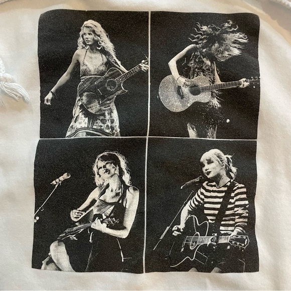 Taylor Swift 2023 Eras Tour Hoodie White Fearless Red Speak Now Concert EUC - Picture 1 of 9